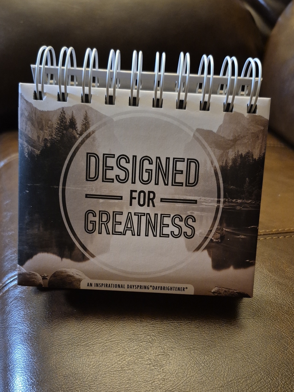 Designed for Greatness Inspirational Desk Flip Book - Brown